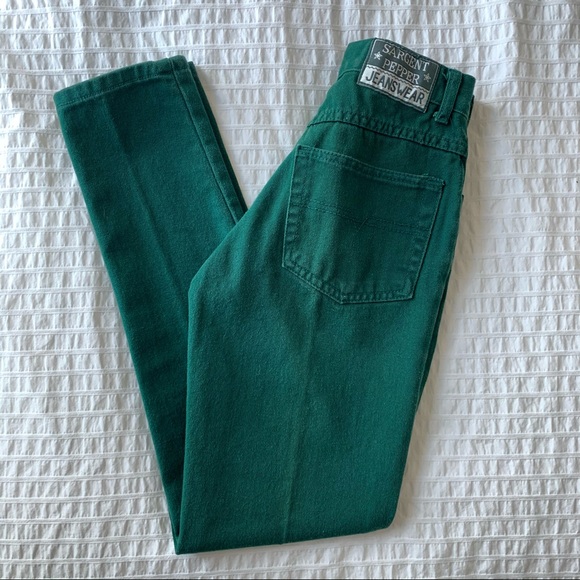 Vintage Denim - Vintage high waisted Green Jeans